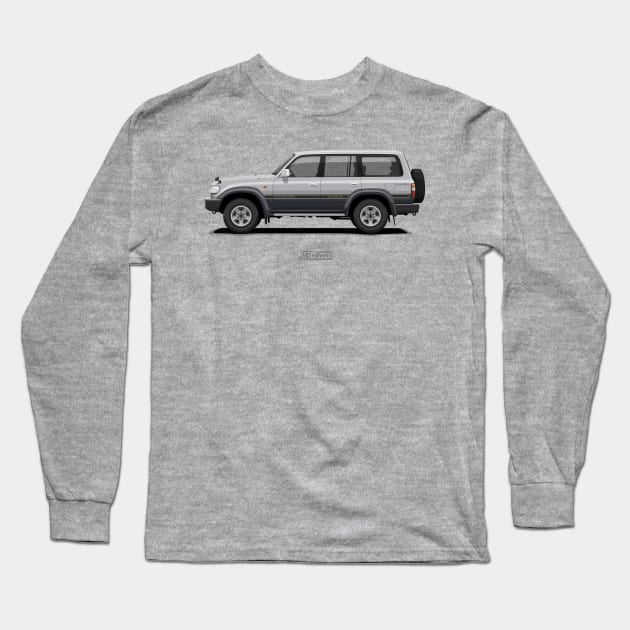 Toyota Land Cruiser 80 VX Limited Silver-Grey Long Sleeve T-Shirt by ARVwerks